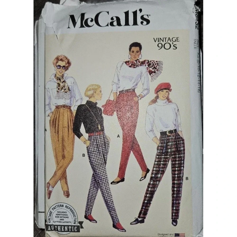 McCalls M8432 Misses Pants Sewing Pattern Sizes 8-16 Uncut Easy Trousers Slacks
